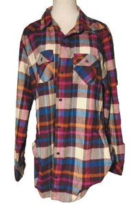 LEGENDARY STOCKYARDS MUJER ALGODÓN ESCOCÉS BLUSA, CAMISA, MANGAS AJUSTADAS SUPERIORES, DOBLADILLO ~ XXL - Imagen 1 de 9