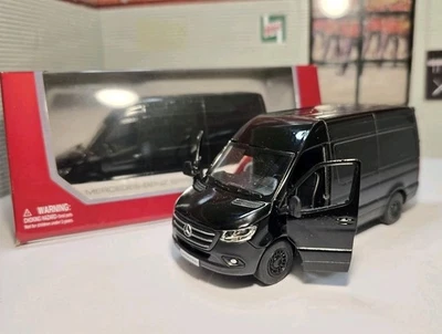 Mercedes-Benz Sprinter 2019 Black Van 1:48 43 Scale Detailed Diecast Model BNIB - Image 1 of 4