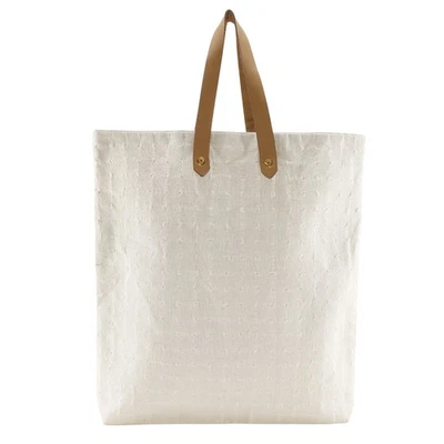 Bolso de Mano HERMES Amedaba GM Blanco Algodón Unisex Foto 1 de 4