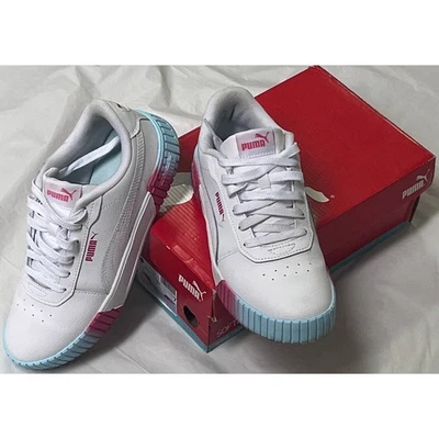 Puma Carina 2.0 Fade Jr para niños grandes blanco/rosa/azul - talla 7 - 390472-01 con caja Foto 1 de 4