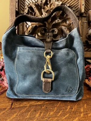 Bolso Hobo Bolso Dooney & Bourke Azul Gamuza Foto 1 de 4