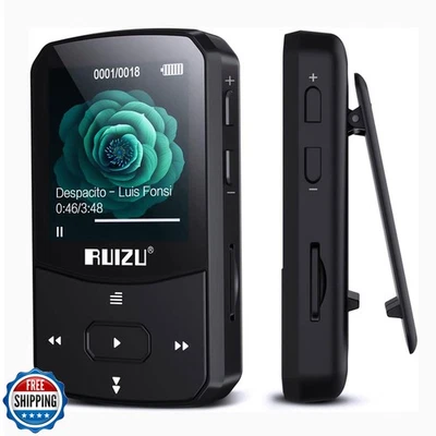 RUIZU 64GB Clip MP3 Player with Bluetooth 5.3, Portable Music Player with Voi - Image 1 of 4