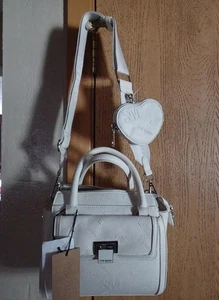 Steve Madden White Logo BKIRSTEN Handbag NWT Shoulderstrap - Picture 1 of 1