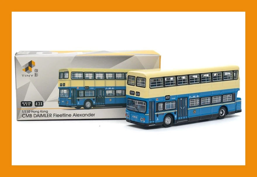 OCT 2025 Tiny #04 CMB Daimler Fleetline Alexander (43X) 1:110 HK BUS Diecast Car - Image 1 of 4