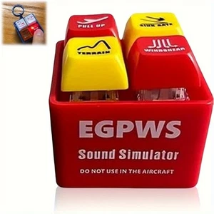 Llavero de alerta de emergencia de aviación piloto LED intermitente sonido simulación kit de vuelo - Imagen 1 de 6