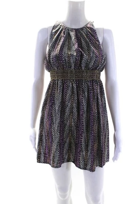Corey Lynn Calter Womens Silk Abstract Sleeveless Mini Dress Multicolor Size 2 - Image 1 of 4