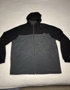 Voyager Men Black Gray Colorblock Full Zip Hooded Windbreaker - Picture 1 of 11