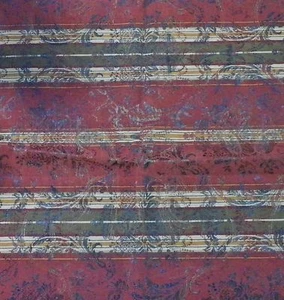  Burgundy Stripe  Home Dec Fabric Squares #15 - Picture 1 of 1