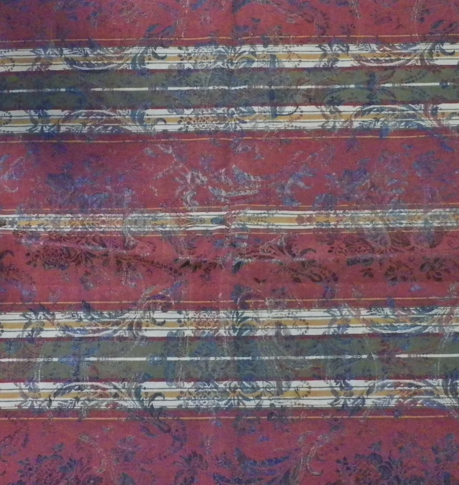  Quadrados de tecido listrados Borgonha Home Dec #15 - Imagem 1 de 1