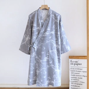 Vestido de vestir chino japonés oriental para hombre artes marciales gris kung fu kimono - Imagen 1 de 7