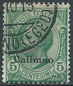 1912 EGEO CALINO USATO EFFIGIE 5 CENT - RB25 - Imagen 1 de 1