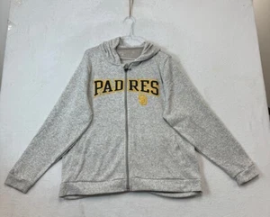 Women's San Diego Padres Antigua Oatmeal Wordmark Absolute Full-Zip Hoodie 2XL - Picture 1 of 7