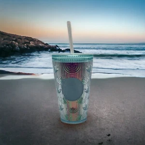 Starbucks 2022 Mermaid Iridescent Siren Scale Wave Tumbler 16oz Limited Release - Picture 1 of 9