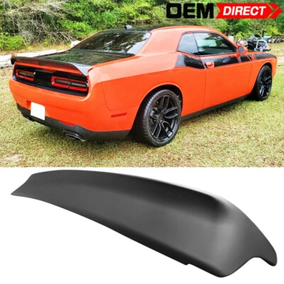 Fits 08-23 Dodge Challenger Matte Black ABS Trunk Spoiler Wing w/ Camera Cover - Image 1 of 4