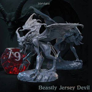 Bipedal Jersey Devil/Demonic /TTRPG/Mordheim/Dungeons and Dragons/3DartDigital - Foto 1 di 1