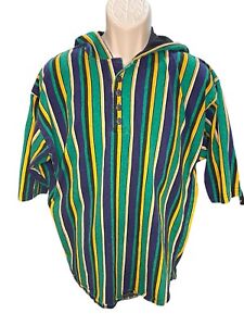 Vintage Extreme Control Mens Short Sleeve Hoodie Button Up Shirt Size Medium
