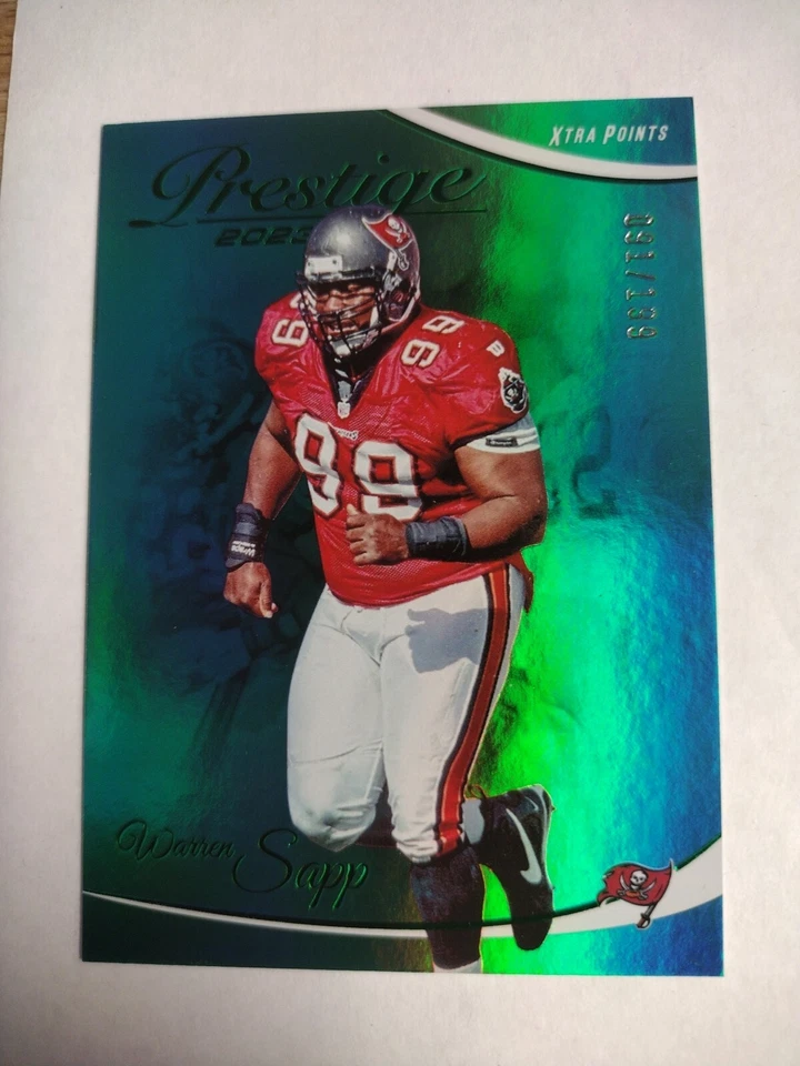Warren Sapp 2023 Prestige Green Parallel #'d 91 of 199 - Image 1 of 2