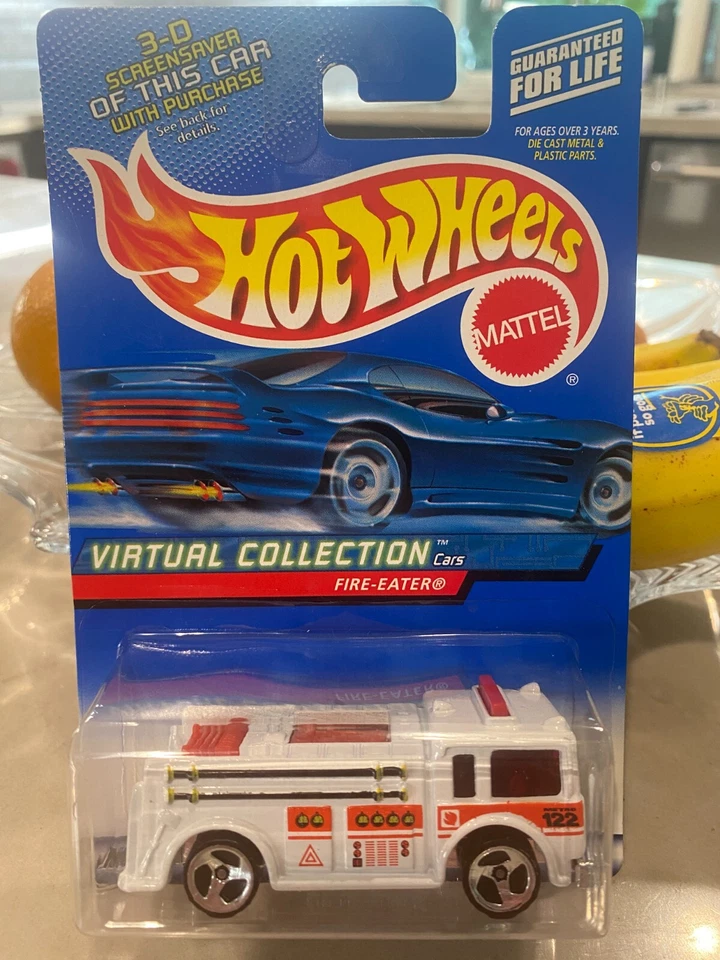 2000 Hot Wheels #145 Virtuale Collezione Fire-Eater Bianco W/ Cromo 3 Raggi Whls - Immagine 1 di 1