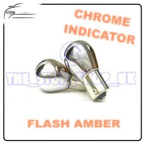 2x Chrom Blinkerbirnen 382 gerade Stifte - Bild 1 von 1