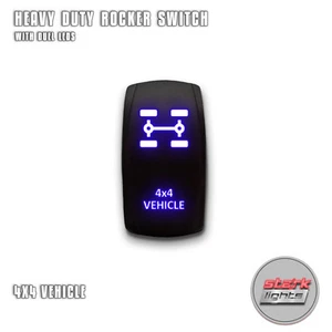 BLUE Laser Etch LED Rocker Switch 5 PIN Dual Light 20A 12V ON OFF - 4x4 VEHICLE - Bild 1 von 6