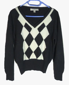 Damen Pullover Maria di Ripabianca gr. 40 Schwarz 100 % Kaschmir Rauten Top - Bild 1 von 8