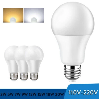 E27 LED Globe Bulb Lamp Light 3W 9W - 15W 18W 20W Cool Warm White Bright Lamps E - Image 1 of 4