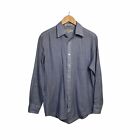 Vintage S.V.P. Simpsons Light Blue Chambray Button Up Mens Shirt 16 34/35