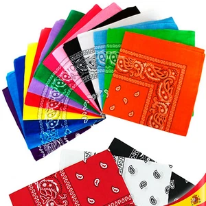 Paisley Bandana Headband Hair Scarf Neck Tie Fashion Design DIY - Picture 1 of 34
