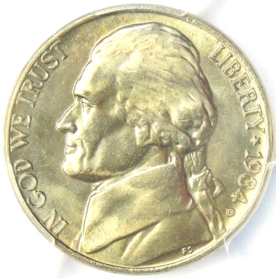 1984-D Jefferson Nickel 5C - Certified PCGS MS67 FS - RARE Grade - $9500 Value! - Image 1 of 4