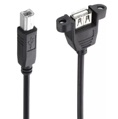 10x USB B 2.0 to USB A 2.0 Panel Mount Extension Cable Male to Female 50CM - Image 1 of 4