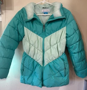 Columbia Girls Hooded Ski Jacket Winter Puffer Coat Large 14/16 Teen EUC - Picture 1 of 8