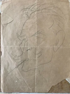 Massaguer. Zeichnung. Sanguily, um 1920. Bleistift auf Papier.  8 x 10 Zoll - Bild 1 von 5