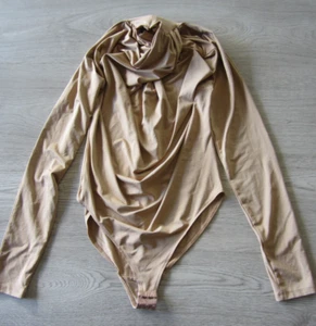 Damen Body Gr. M H&M Hellbraun Langarm Einteiler - Bild 1 von 3
