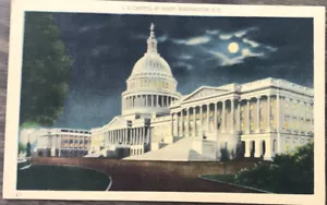 Postkarte Washington DC - US-Kapitol, bei Nacht, Washington, 201 - Bild 1 von 2