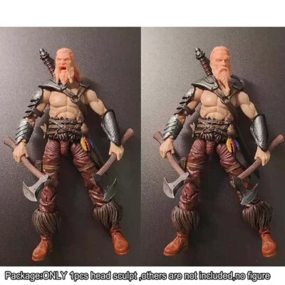 NEW Unpainted 1/18 Vikings Man Head Sculpt Soldier Man Head For 3.75" Figure - Image 1 of 4