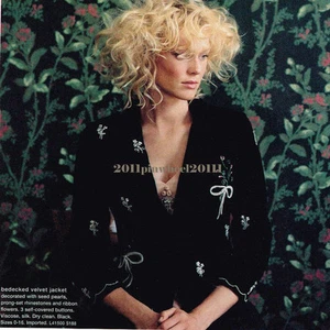 4 Anthropologie Odille Cuentas Semilla Perla "Chaqueta de Terciopelo Cubierto"  - Imagen 1 de 5