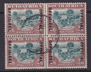 South Africa, Scott O20c (SG O18a), used block (1 w/ wrinkles) - Picture 1 of 1