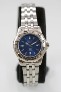Relic Wet Women Watch Stainless Steel Silver 50m Water Res Battery Blue Quartz - Picture 1 of 6