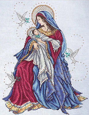 Cross Stitch Kit ~ Design Works Madonna & Child Lovely Baby Jesus Scene #DW2765 - Image 1 of 4