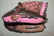RAWLINGS FASTPITCH 12" SOFTBALL GLOVE FP10DBP LEATHER PALM RHT PINK/BROWN EUC!!