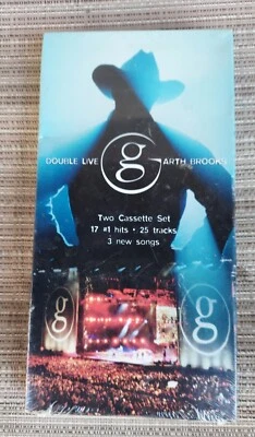 Garth Brooks  DOUBLE LIVE   2 Cassette Tape SET  CAPITOL  New Factory Sealed  - Image 1 of 2