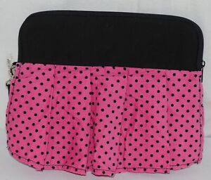 GANZ Brand Hot Pink Black Polka Dots iPad Tablet Skirt Carrying Case