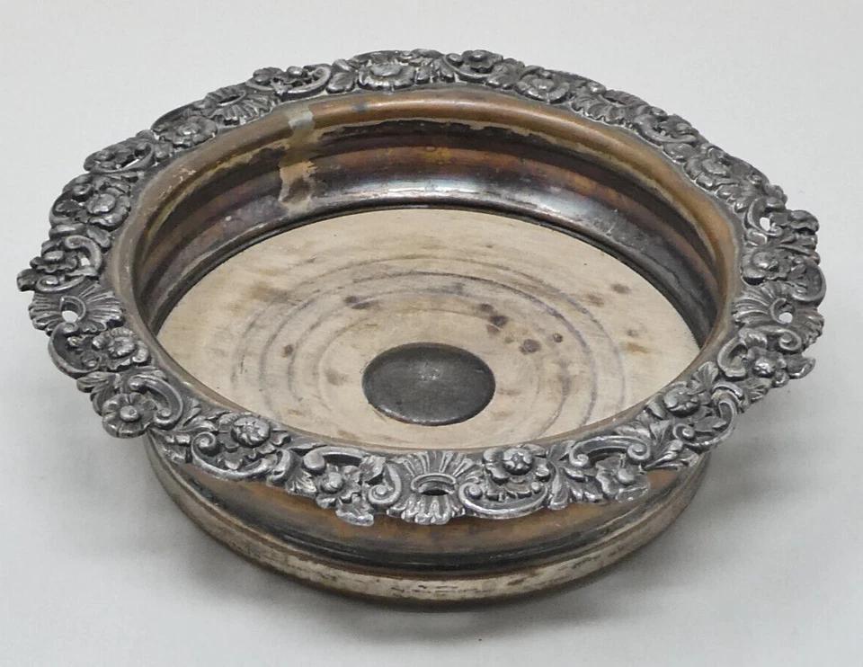 Antiguo soporte para posavasos Sheffield Plate Champagne/Vino plateado c1820 Foto 1 de 4