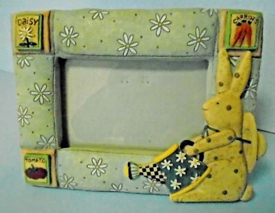Springtime Picture Frame Debbie Mumm Porcelain Frame 3x5 Picture Sit Or Hang - Image 1 of 4