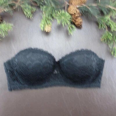 Sujetador Xhilaration Talla 34C Negro Sin Tirantes Acolchado Push-Up Cierre Ajustable Espalda Foto 1 de 4