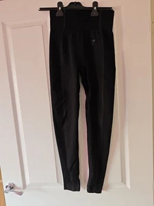 Ladies Gymshark Black Thermal Lined Leggings M *RARE* - Picture 1 of 6
