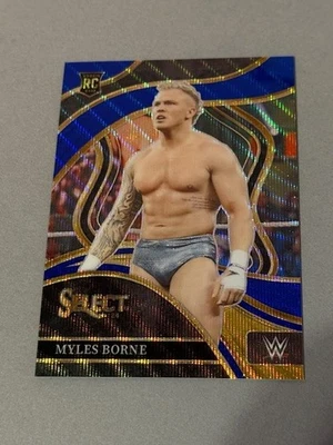 Myles Borne Rookie RC 2024 Select Prizm NXT Blue Gold Wave Ice Flash sp Insert - Image 1 of 3