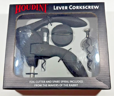 Houdini Lever Corkscrew Foil Cutter And Spare Spiral Included - Image 1 of 2