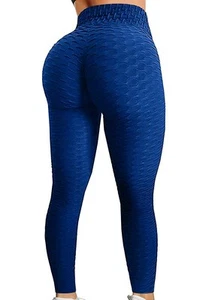 Women's High Waist Yoga Pants Tummy Control Scrunched Booty Leggings Workout ... - Picture 1 of 8