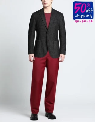 RRP€567 LUBIAM Flannel Blazer Jacket IT48 US38 M Wool Blend Single-Breasted - Image 1 of 4